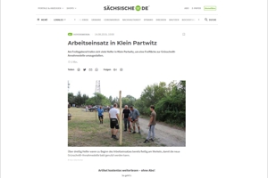 Sächsische Zeitung - Arbeitseinsatz - Partwitzer Seenpark