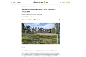 Sächsische Zeitung - Beachvolleyballfeld in Klein Partwitz erneuert
