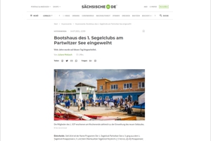 Sächsische Zeitung - Bootshaus des 1. Segelclubs am Partwitzer See eingeweiht