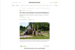 Sächsische Zeitung - Ein Tipi, Feuerstelle und Schnitzfiguren - Partwitzer Seenpark - Partwitzer Seenpark