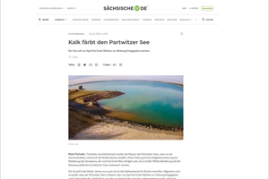 Sächsische Zeitung - Kalk färbt den Partwitzer See - Partwitzer Seenpark