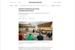 Sächsische Zeitung - Wiederentdeckung eines Kriegerdenkmales