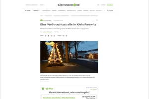 Sächsische Zeitung - Eine Weihnachtsstraße in Klein Partwitz